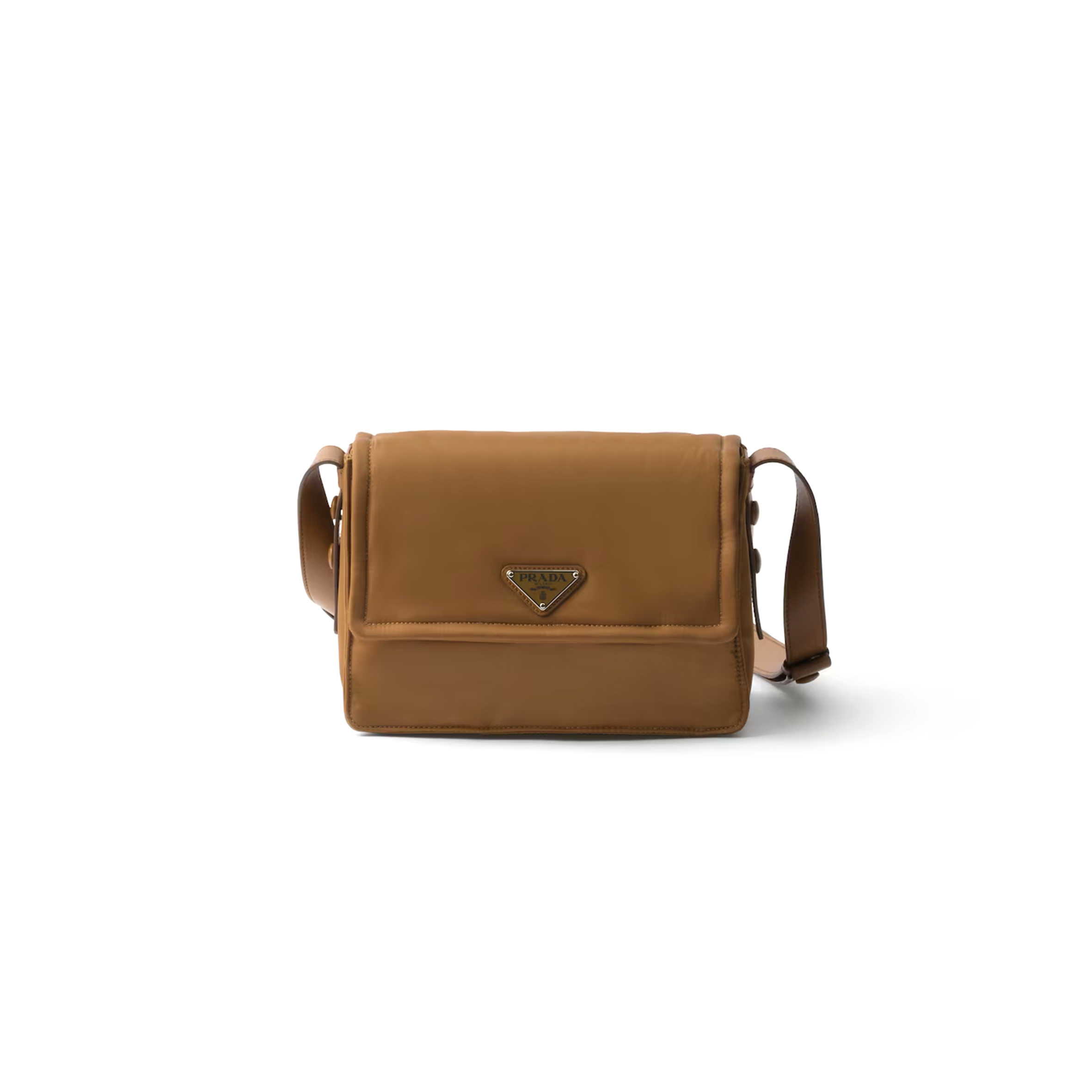 PRADA TRAVELLER SMALL PADDED RE-NYLON SHOULDER BAG 1BD313 (23*16*11cm)
